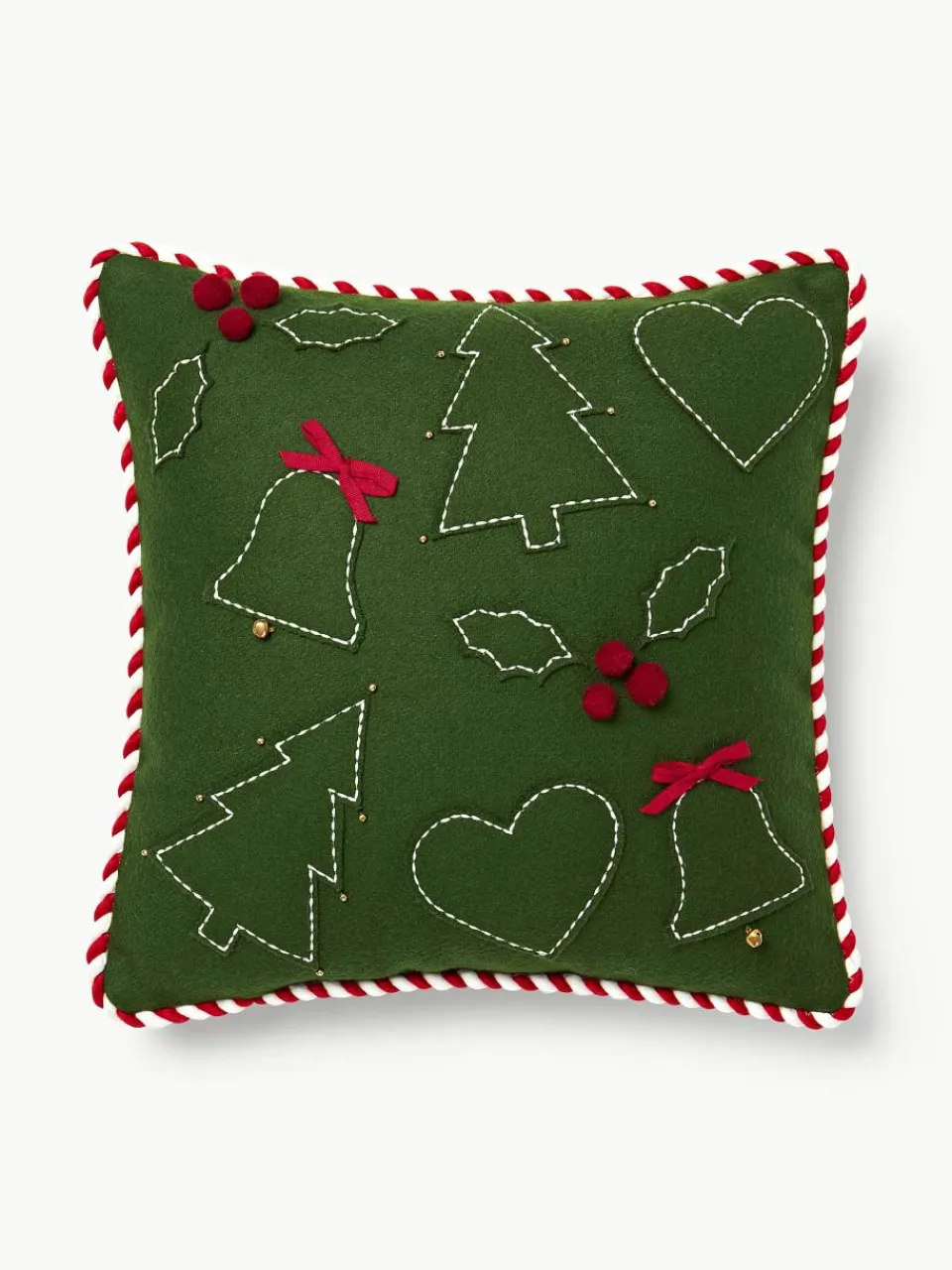 Wollendecoratief kussen Jova met winters motief^Westwing Collection Discount