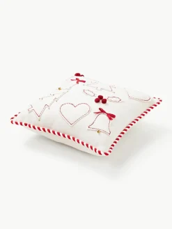 Wollendecoratief kussen Jova met winters motief^Westwing Collection Sale