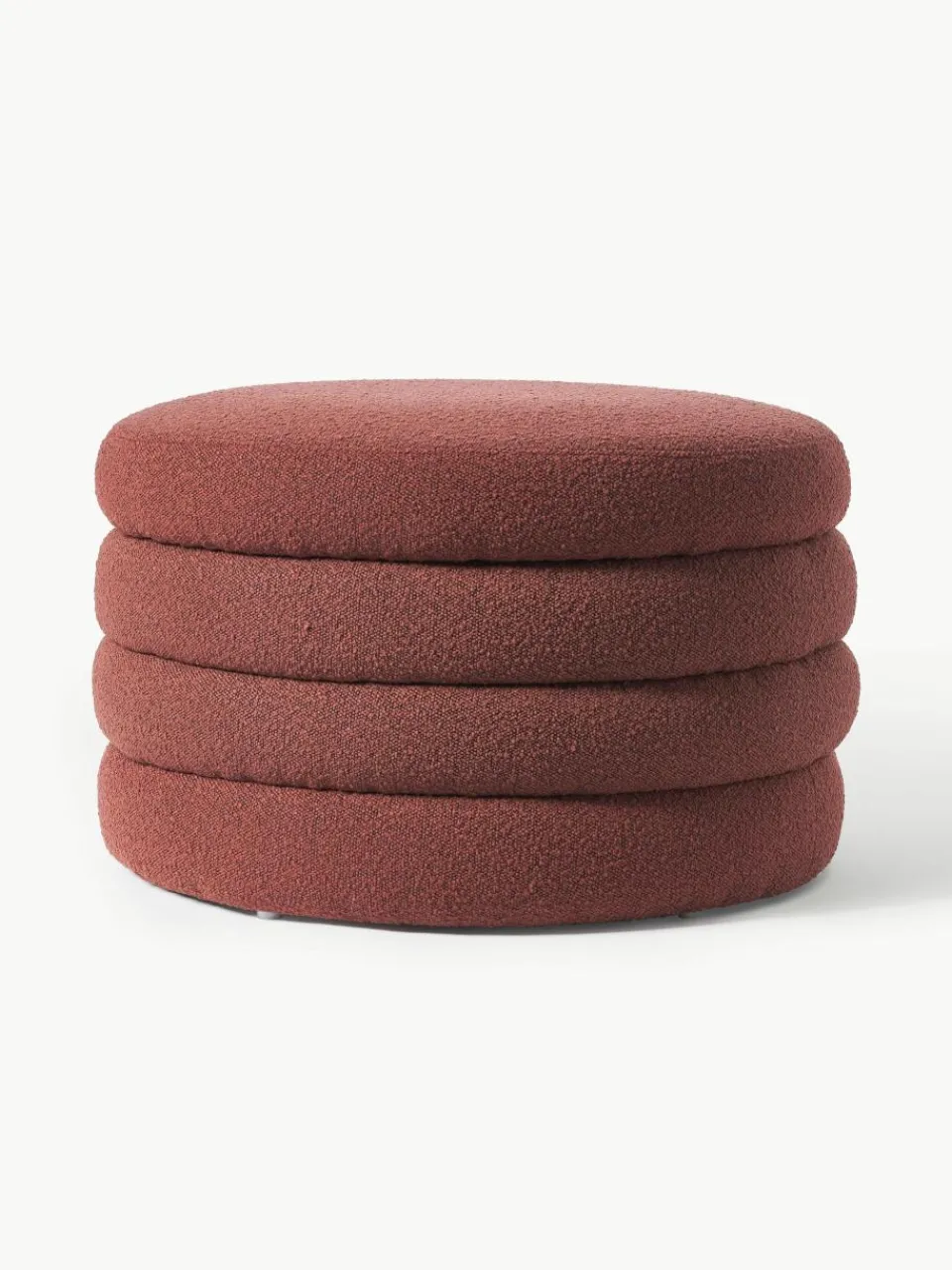 XL bouclé poef Alto met opbergruimte^Westwing Collection Hot