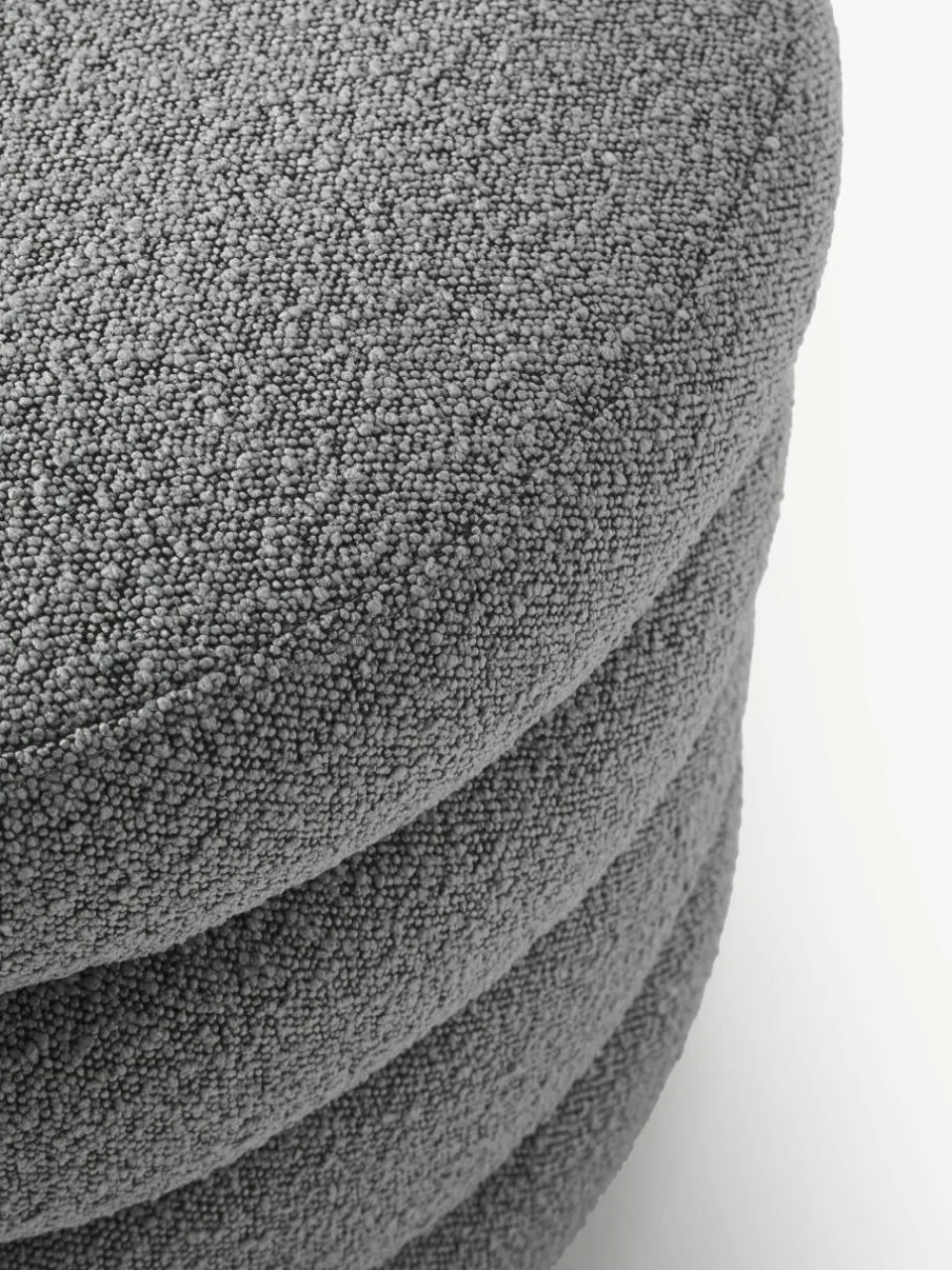 XL bouclé poef Alto met opbergruimte^Westwing Collection Best