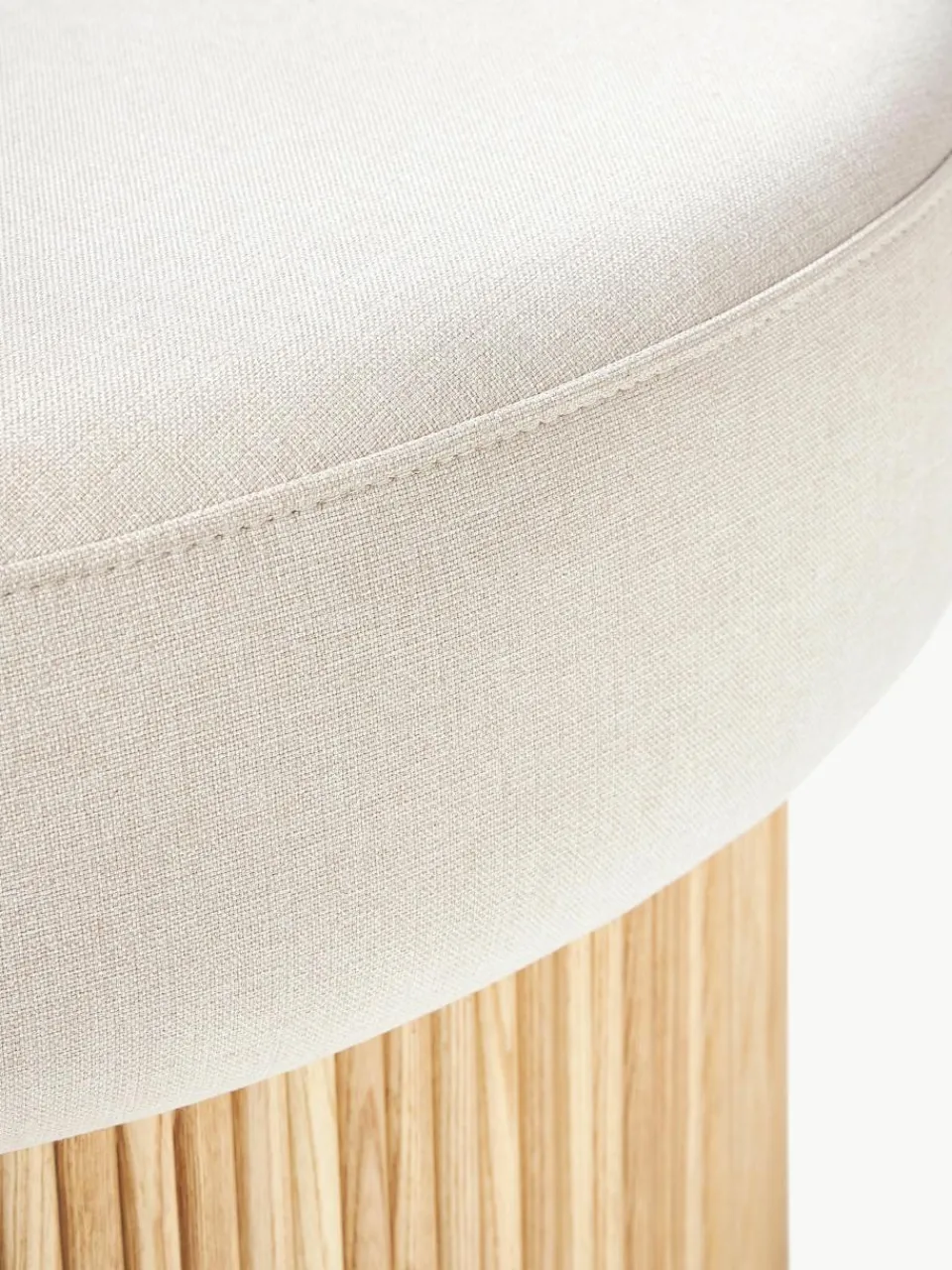 XL gestoffeerde poef Nala met opbergruimte^Westwing Collection Fashion