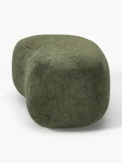 XL poef Alba van teddy bouclé^Westwing Collection New