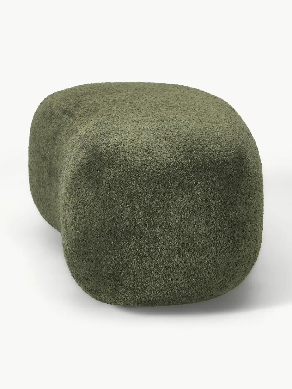 XL poef Alba van teddy bouclé^Westwing Collection New