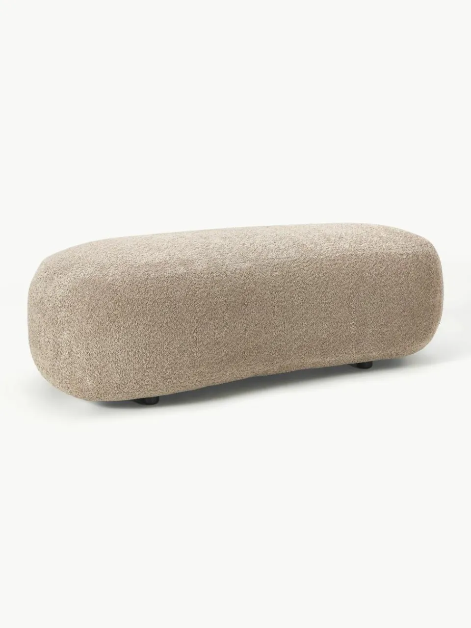 XL poef Alba van teddy bouclé^Westwing Collection Best
