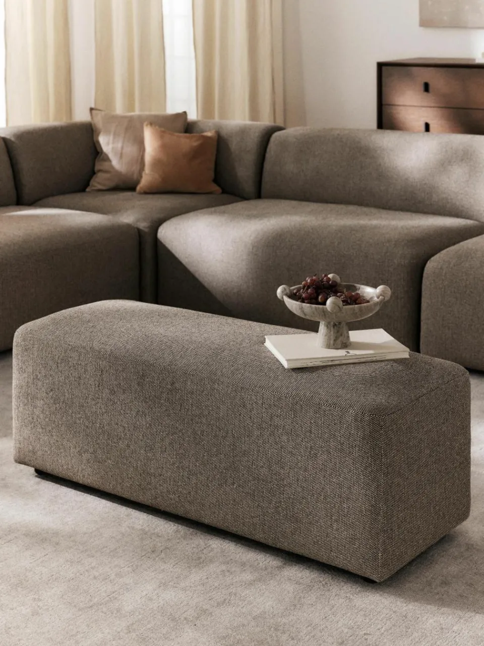 XL poef Melva, B 116 x D 42 cm^Westwing Collection Discount