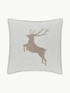 Zachte fleece kussenhoes Sylt met hertenmotief^David Fussenegger Best