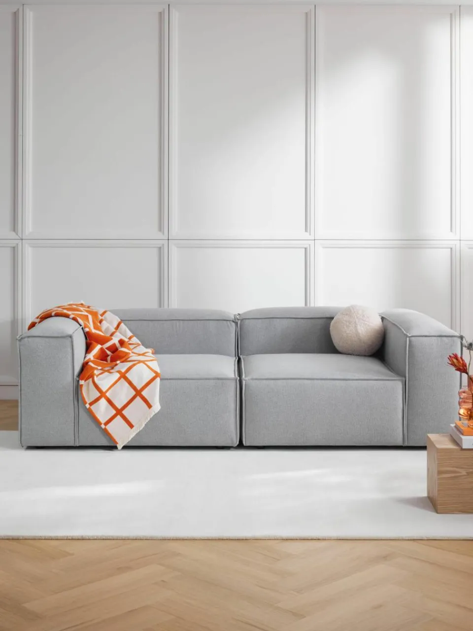 Zachte geruite plaid Edison met franjes^Westwing Collection Outlet