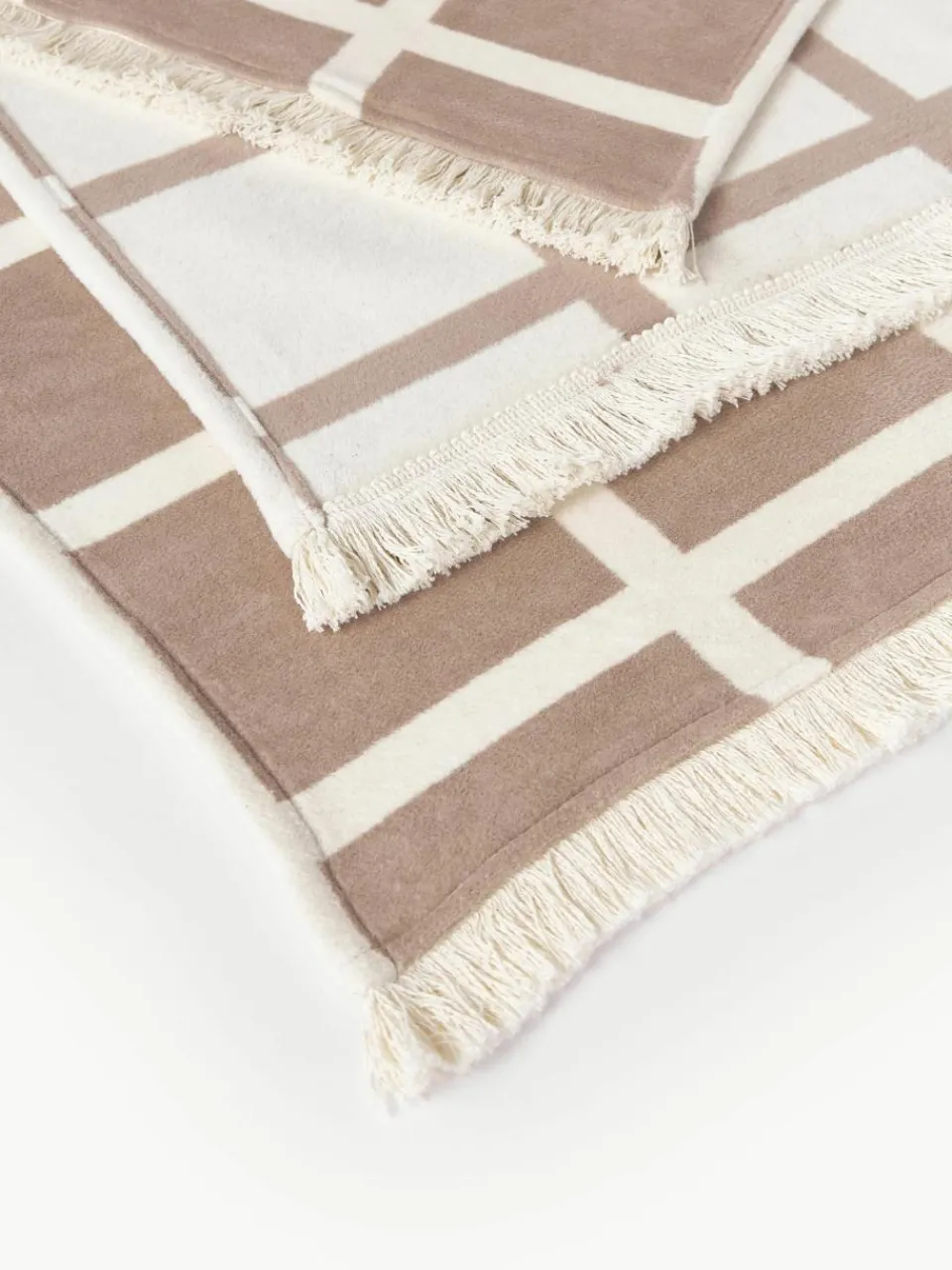 Zachte geruite plaid Edison met franjes^Westwing Collection Clearance