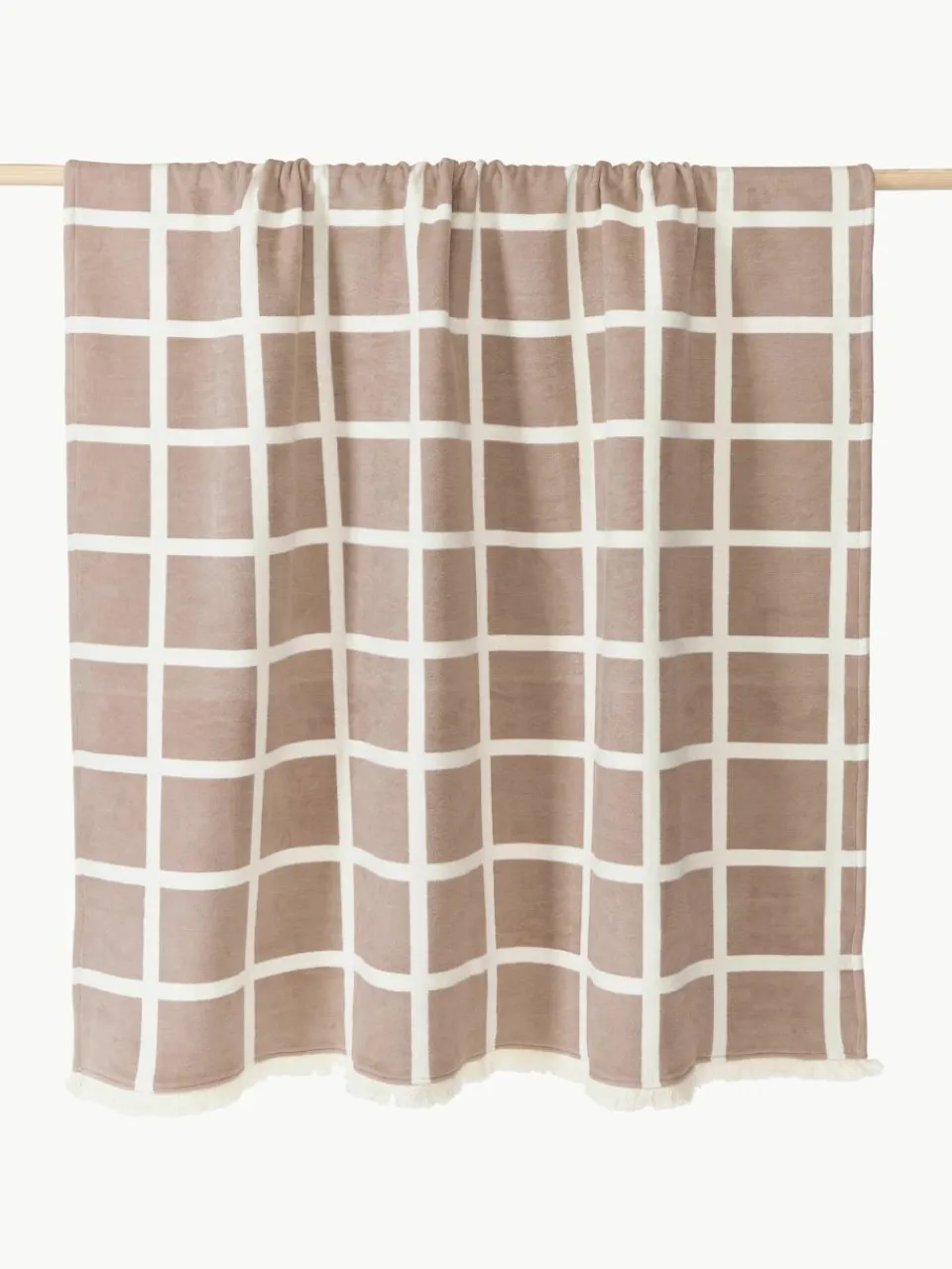 Zachte geruite plaid Edison met franjes^Westwing Collection Clearance