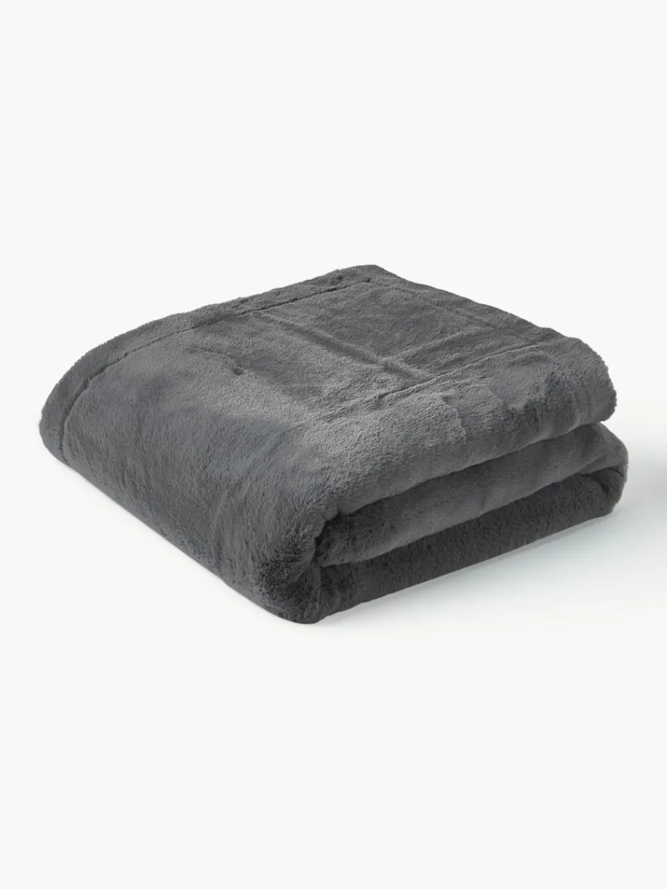 Zachte plaid Mette van imitatiebont^Westwing Collection Fashion