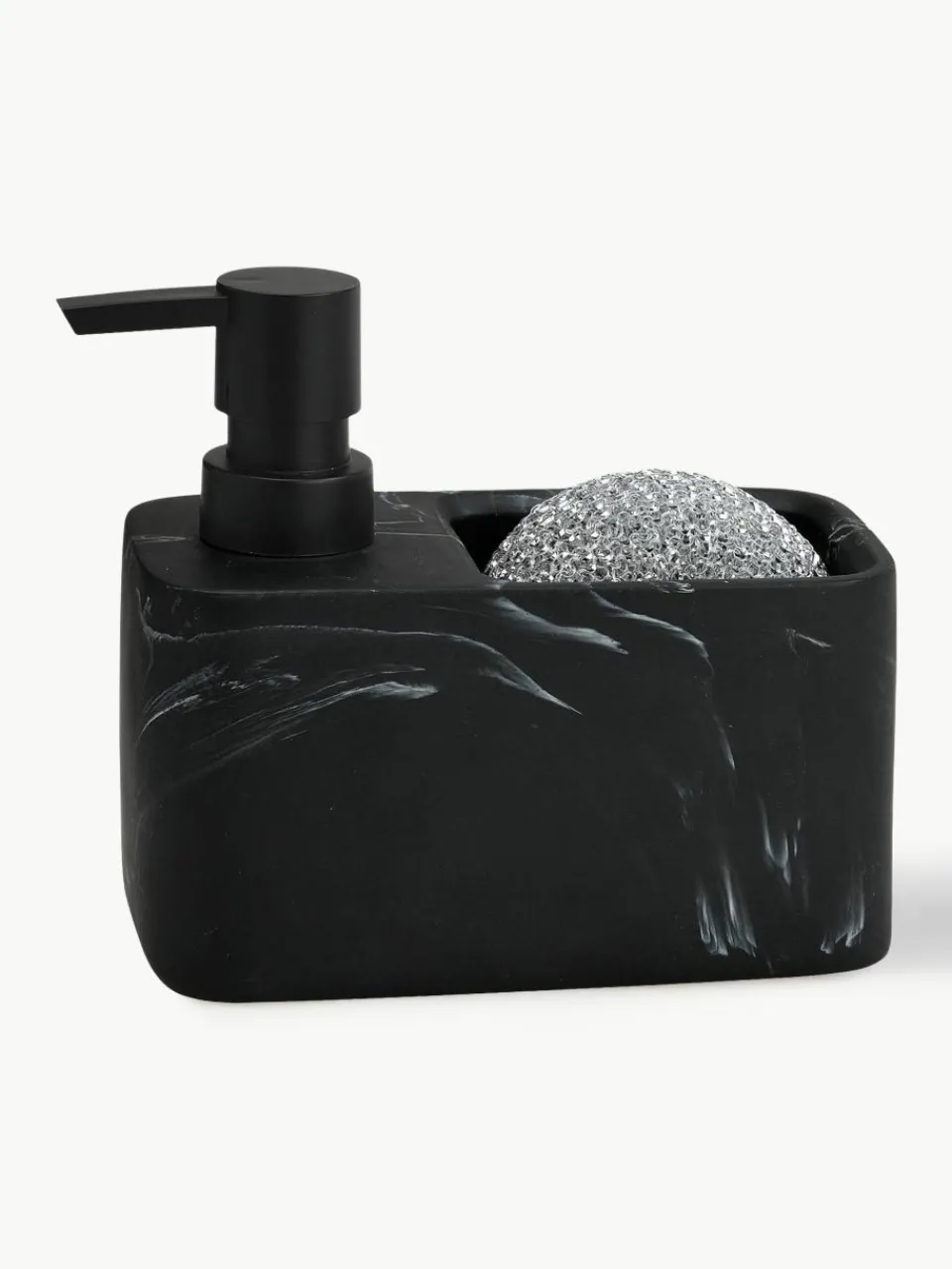 Zeepdispenser Galia in marmerlook met spons, set van 2^ANDREA HOUSE Online