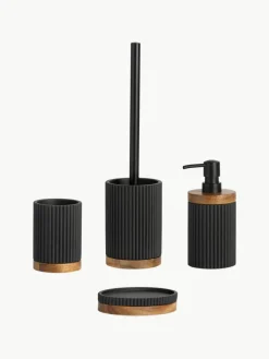 Zeepdispenser Laura met houten decoratie^ANDREA HOUSE Online