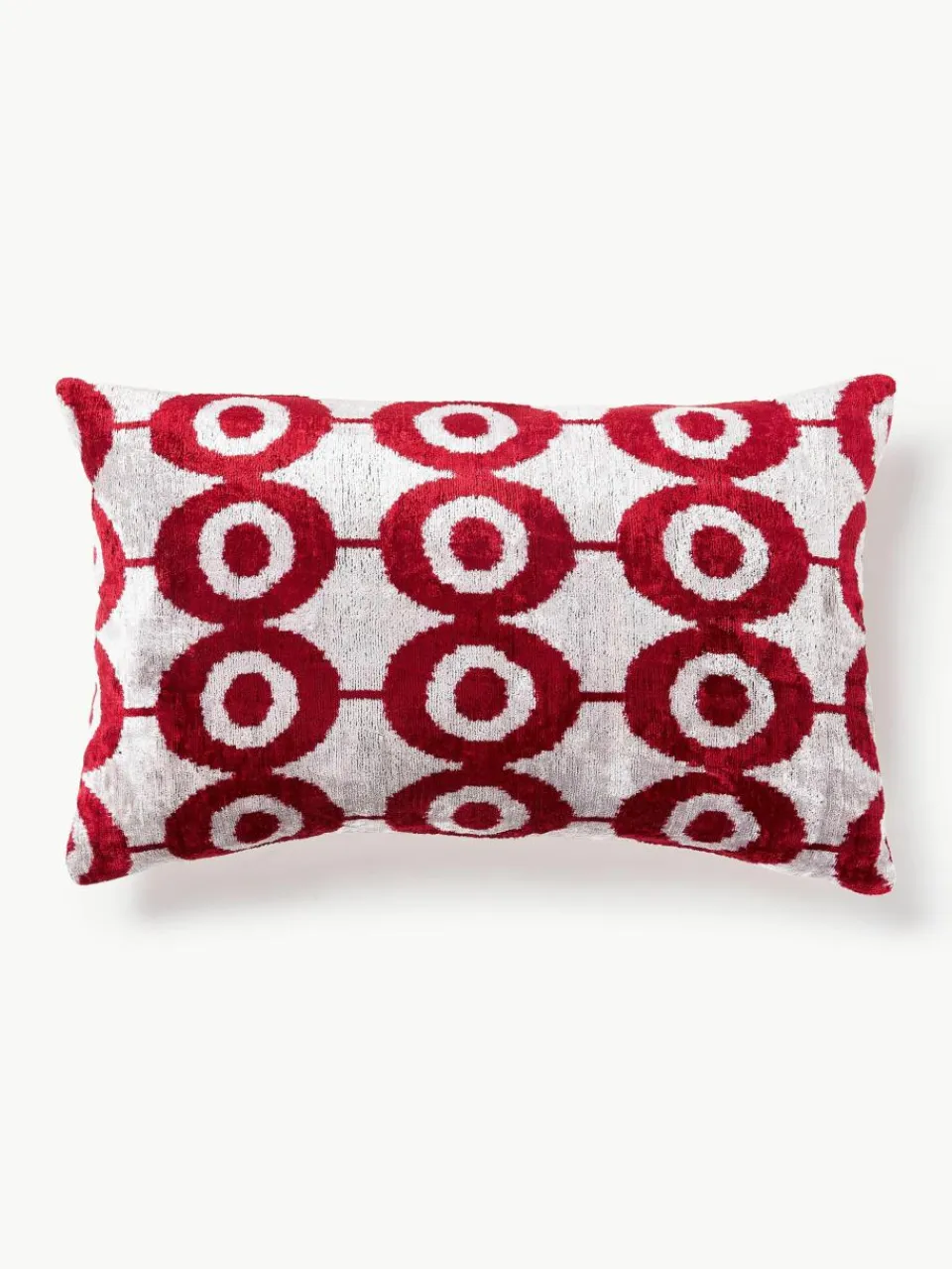 Zijden fluwelen kussenhoes Velvety met abstract patroon^Westwing Fashion
