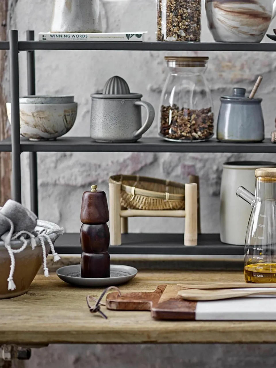 Zout- en pepermolen Sabri van hout, set van 2^Bloomingville Outlet