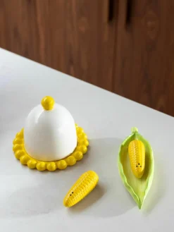 Zout- en peperstrooier Corn van dolomiet, set van 3^&k Amsterdam Clearance